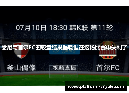 悉尼与首尔FC的较量结果揭晓谁在这场比赛中失利了